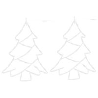 VidaXL Kerstverlichting kerstboom silhouet 2 st 50 leds warm wit - thumbnail