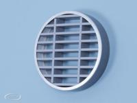 Lamellenrooster brandwerend rond grijs - thumbnail