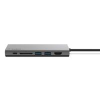 Belkin F4U092BTSGY interface hub USB 3.2 Gen 1 (3.1 Gen 1) Type-C 5000 Mbit/s Grijs - thumbnail
