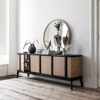 MUST Living Dressoir 'Raffles' Rotan en hout, 213 x 80cm - thumbnail