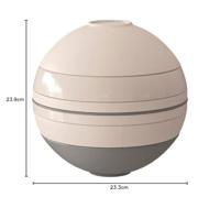 Villeroy & Boch Serviesset La Boule - Beige - 7-delig / 2 personen - 2x kom, 2x schaal, 2x universeel bord, 1x serveerschaal - thumbnail