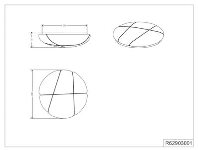 Trio PlafonniereTibor design Ø28cm - R62903001