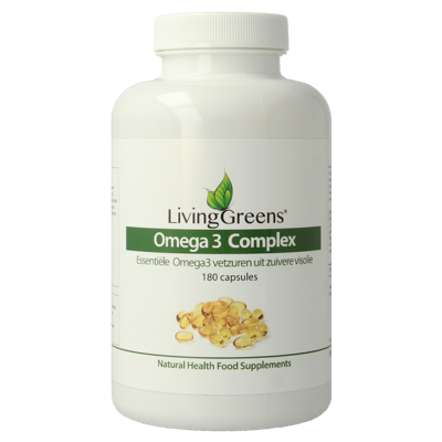 Livinggreens Omega 3 visolie complex 180 Capsules Livinggreens Omega 3 visolie complex 180 Capsules