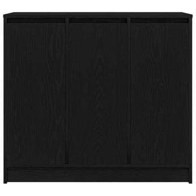 Dressoir 85x34x76 cm spaanplaat zwart eikenkleurig