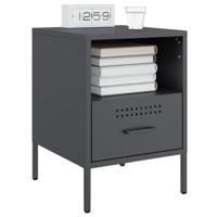 Nachtkastjes 2 st 36x39x50,5 cm staal antracietkleurig - thumbnail