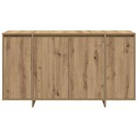 Dressoir artisanaal eikenkleurig 135 x 41 x 69 cm Bewerkt hout - thumbnail