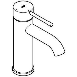 GROHE Essence New Wastafelkraan Opbouw - uitloop 11.6cm - S-size - waste push-open - chroom 23797001 - thumbnail
