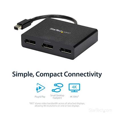 StarTech.com Mini DisplayPort naar DisplayPort multi-monitor splitter 3 poorts MST Hub