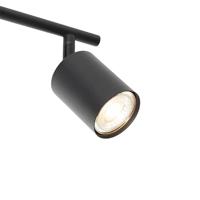 QAZQA Industriële spot zwart met hout kantelbaar 3-lichts - Jeana - thumbnail