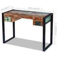 Bureau massief gerecycled hout - thumbnail