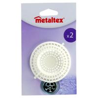 Metaltex gootsteenfilter 2 stuks wit/kunststof - thumbnail