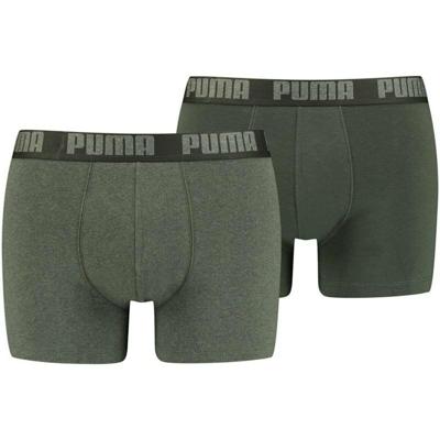 Heren Boxer Shorts Puma Basic 2 Onderdelen Donkergroen - Maat: XL