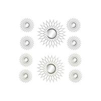 Wandspiegel DKD Home Decor Polypropeen (PP) (2 pcs) (5 pcs) - thumbnail