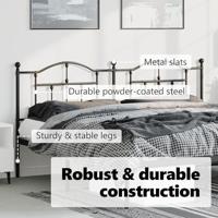 Hoofdbord 193 cm metaal zwart - thumbnail