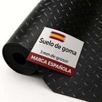 Tapijt Exma Zwart Natuurlijk rubber 1 x 10 m Diamant - thumbnail