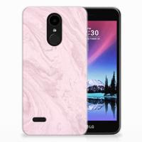 LG K4 (2017) TPU Siliconen Hoesje Marble Pink - Origineel Cadeau Vriendin - thumbnail