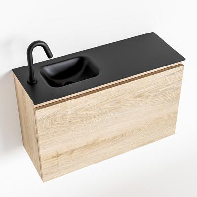 MONDIAZ OLAN 80cm toiletmeubel washed_oak. LEX wastafel urban links 1 kraangat