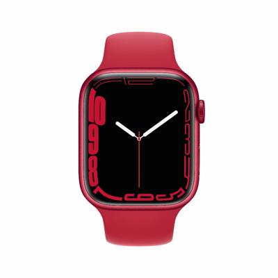 Refurbished Apple Watch Series 7 45mm Rood Gebruikt