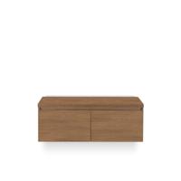 Frozen Badmeubelset 120 cm - Greeplijst in kleur - Incl. Bovenblad Honey - thumbnail