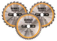 DeWALT DT1963 Cirkelzaagbladen Set 250mm (2X 24T 1X 48T) - thumbnail