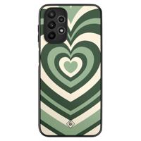 Samsung Galaxy A23 hoesje - Hart swirl groen - thumbnail