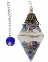 Pendel Edelsteen Sodaliet Orgone - Keelchakra (5e) - thumbnail