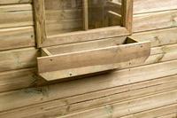 SwingKing Camilla houten speelhuisje met glijbaan naturel/rood - thumbnail