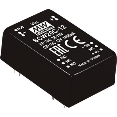 MEAN WELL SCW20A-05 DC/DC-convertermodule 4 A 20 W Aantal uitgangen: 1 x Inhoud 1 stuk(s) MEAN WELL SCW20A-05 DC/DC-convertermodule 4 A 20 W Aantal uitgangen: 1 x Inhoud 1 stuk(s)