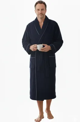 Paul Hopkins heren Fleece Badjas - Sjaalkraag