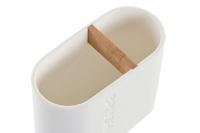 Tandenborstelhouder DKD Home Decor Wit Natuurlijk Bamboe Polypropyleen 11,5 x 5,5 x 10,5 cm (12 Stuks) - thumbnail