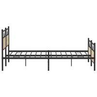 Bedframe zonder matras metaal sonoma eikenkleur 200x200 cm - thumbnail