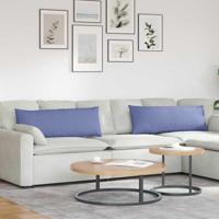 VidaXL Sofa kussens 2 pcs jeans blauw 120 x 40 cm stof - thumbnail