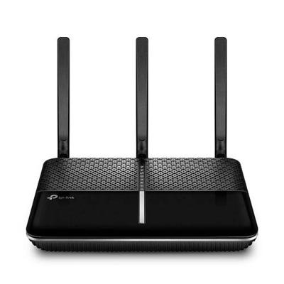 TP-Link Archer C2300 Dual Band draadloze MU-MIMO (Gigabit WiFi-router 1625Mbit/s (5GHz) + 600Mbit/s (2,4 GHz), 4 Gigabit LAN-poorten, 1 USB 3.0-poort, Print/Media/FTP/VPN-server) Zwart