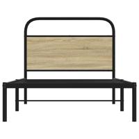 Bedframe zonder matras bewerkt hout sonoma eikenkleur 107x203cm - thumbnail