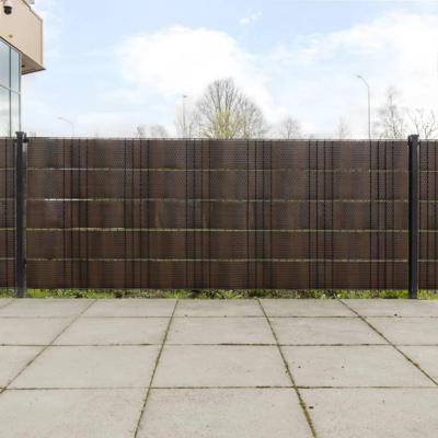 VidaXL Balkonschermen 10 st 255x19 cm poly rattan bruin en zwart VidaXL Balkonschermen 10 st 255x19 cm poly rattan bruin en zwart
