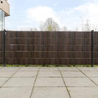 VidaXL Balkonschermen 10 st 255x19 cm poly rattan bruin en zwart - thumbnail