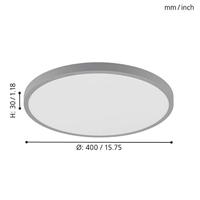 Eglo Plafondlamp rondFueva 1 40cm - 3000K grijs - 97263 - thumbnail