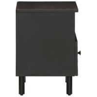 Nachtkastje 40x33x46 cm massief mangohout zwart - thumbnail