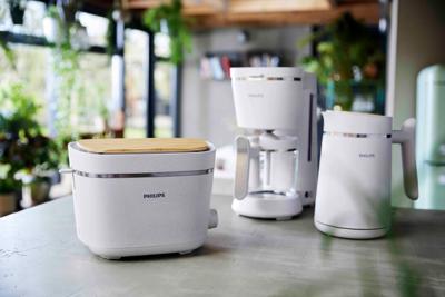 Philips Home Eco Conscious Edition 5000er Serie HD2640/10 Broodrooster Zijdewit, Mat Philips Home Eco Conscious Edition 5000er Serie HD2640/10 Broodrooster Zijdewit, Mat