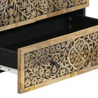 Hoge kast 60x33x100 cm massief mangohout - thumbnail