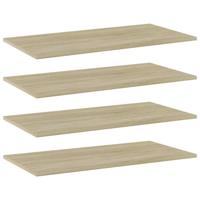 VidaXL Wandschappen 4 st 80x40x1,5 cm spaanplaat sonoma eikenkleurig - thumbnail