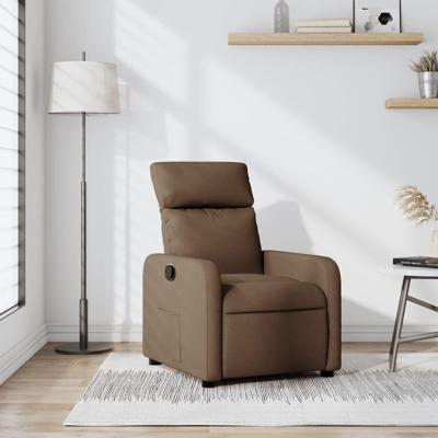 Fauteuil verstelbaar stof bruin Fauteuil verstelbaar stof bruin