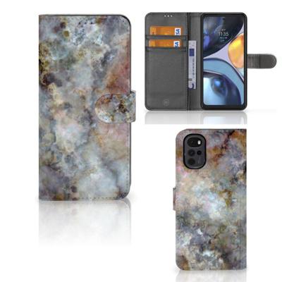 Motorola Moto G22 | Bookcase | Marmer Grijs