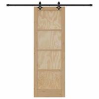 Schuifdeur Natuurlijk en Zwart 73,5 x 211 cm Massief grenenhout - thumbnail