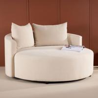 Nohr Bank Loveseat 'Keeli' Linnenlook, kleur Beige - thumbnail