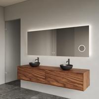Onderkast Gliss Design Joa Walnut 200 CM 2 laden Incl. Topplaat - thumbnail