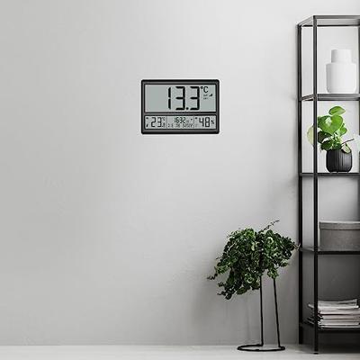 TFA Dostmann 60.4523.01 Wandklok Zendergestuurd 360 mm x 235 mm x 28 mm Zwart Groot display