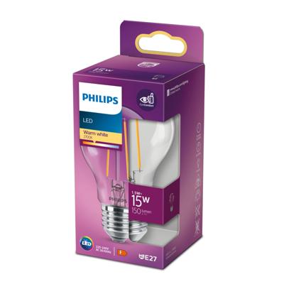 Philips LED 76239100 LED-lamp Energielabel F (A - G) E27 Peer 1.5 W = 15 W Warmwit (Ø x l) 6 cm x 10.4 cm 1 stuk(s)