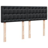Boxspring met matras kunstleer zwart 140x190 cm - thumbnail