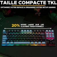 Gaming toetsenbord - The G-Lab - KEYZ CAESIUM - RGB - Zwart & Grijs - TKL - thumbnail